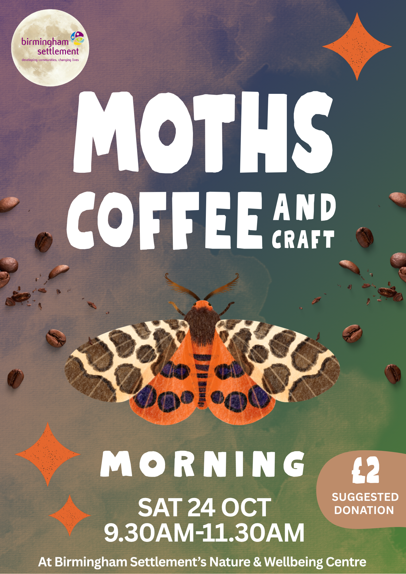 Orange and White Morning Coffee Poster